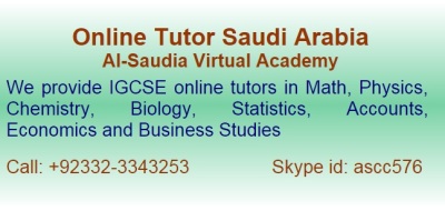 Online Tuition Physics, Math and Chemistry, Stats, biology, Saudi Arabia